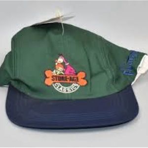 The Flinstones Dino and Pebbles Vintage Snapback Cap Hat green blue Dino NWT
